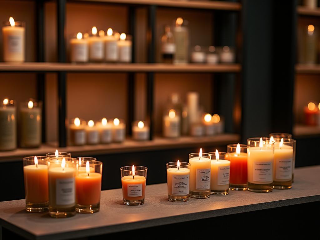 Velas con blends complejos para retail experiencial