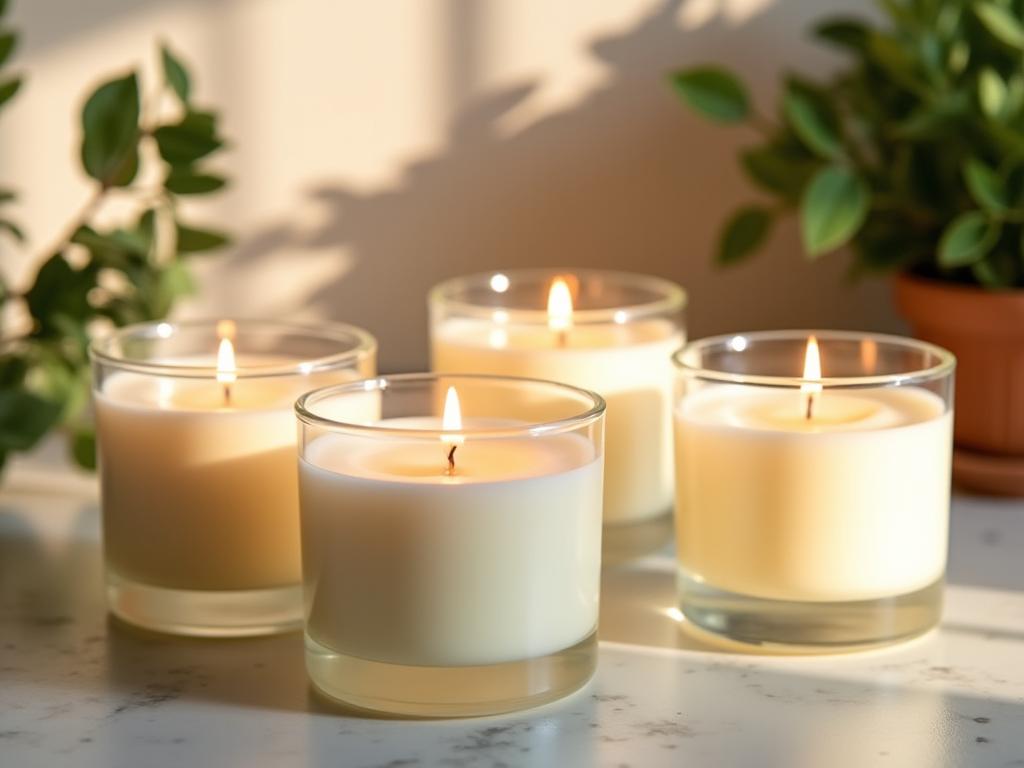 Velas de soja sostenibles con envases reutilizables